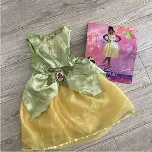 Disney Princess Tiana Dress - Green and Gold (size 4-6 years)